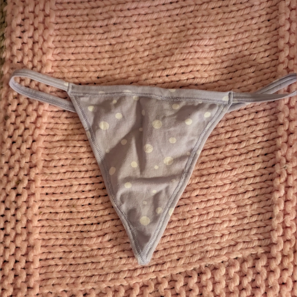 Victoria's Secret Light Purple Panties with White Polka Dots NWOT